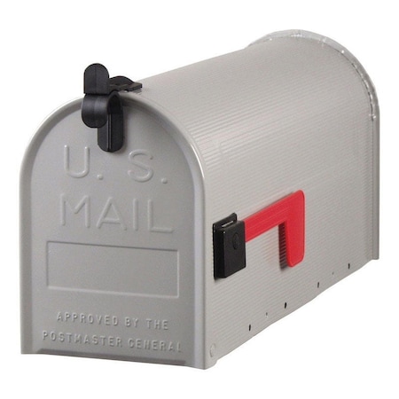 Gibraltar Mailboxes Grayson Classic Galvanized Steel Post Mount Mailbox, Gray 50993